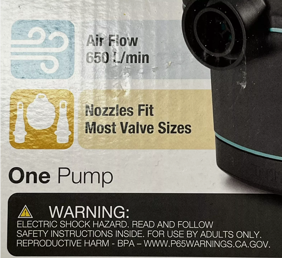 Intex Electric AirPump Quick Fill 110-120V AC Inflates/Deflates Fits Most Valves