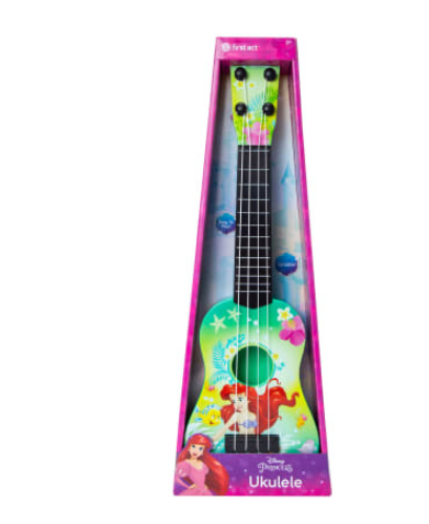 First Act Disney Princess Ukulele (Tunable - Small Kids Guitar with Four Strings)