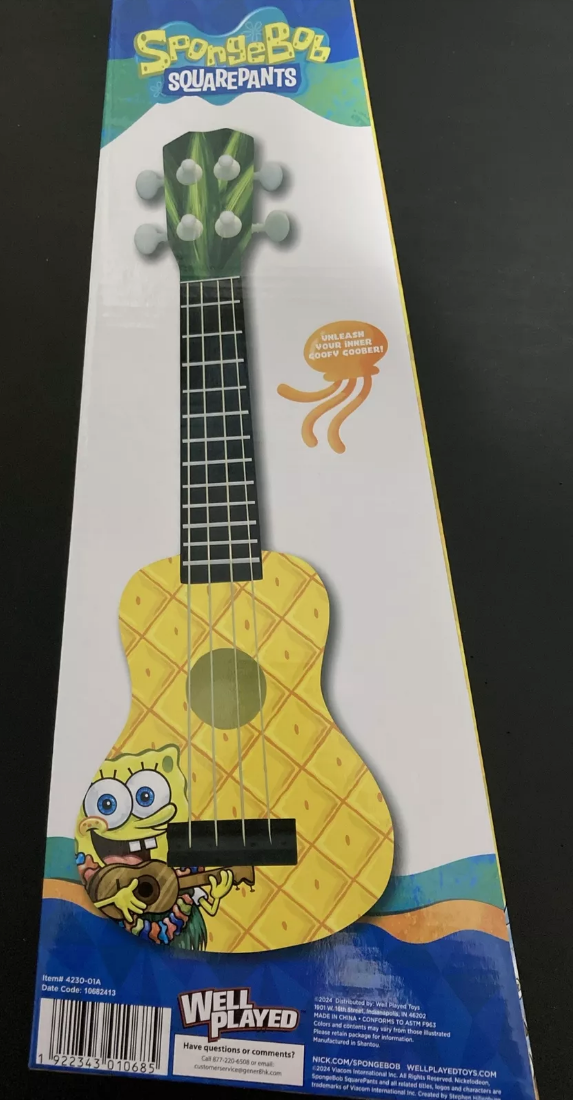 Nickelodeon SpongeBob SquarePants Ukulele- New In Box