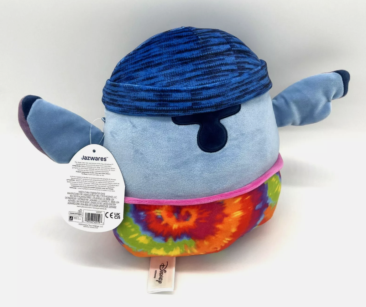 Squishmallow Kellytoy Plush Disney 6.5" Stitch with Beanie Fall 2024