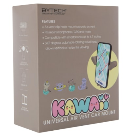 ByTech® Kawaii Universal Air Vent Car Mount Light Brown