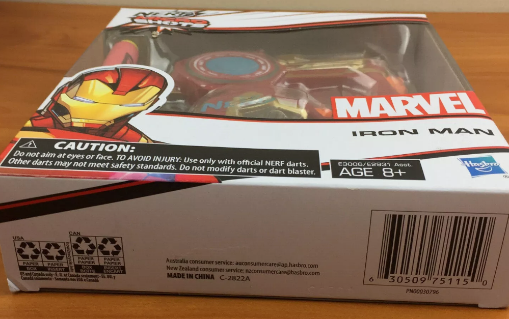 Nerf Micro Shots Iron Man Marvel Mini Foam Dart Gun NIP Hasbro