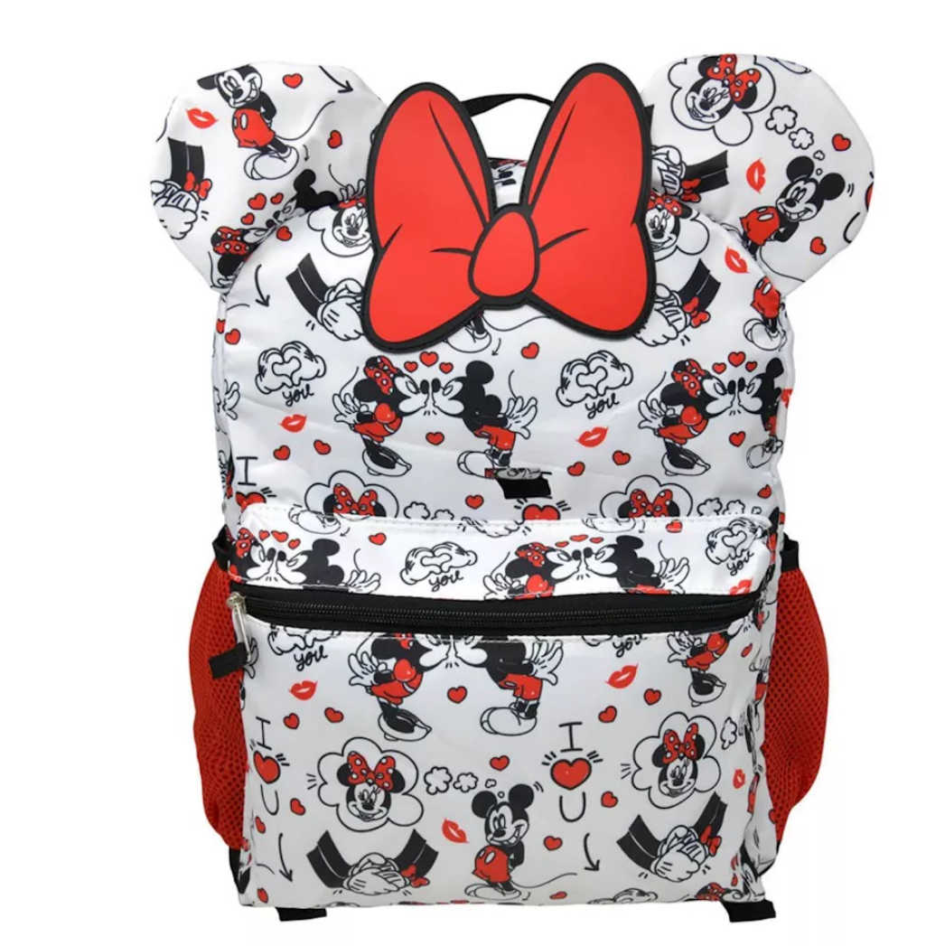 Minnie Mouse Red and White Bow 16" Backpack