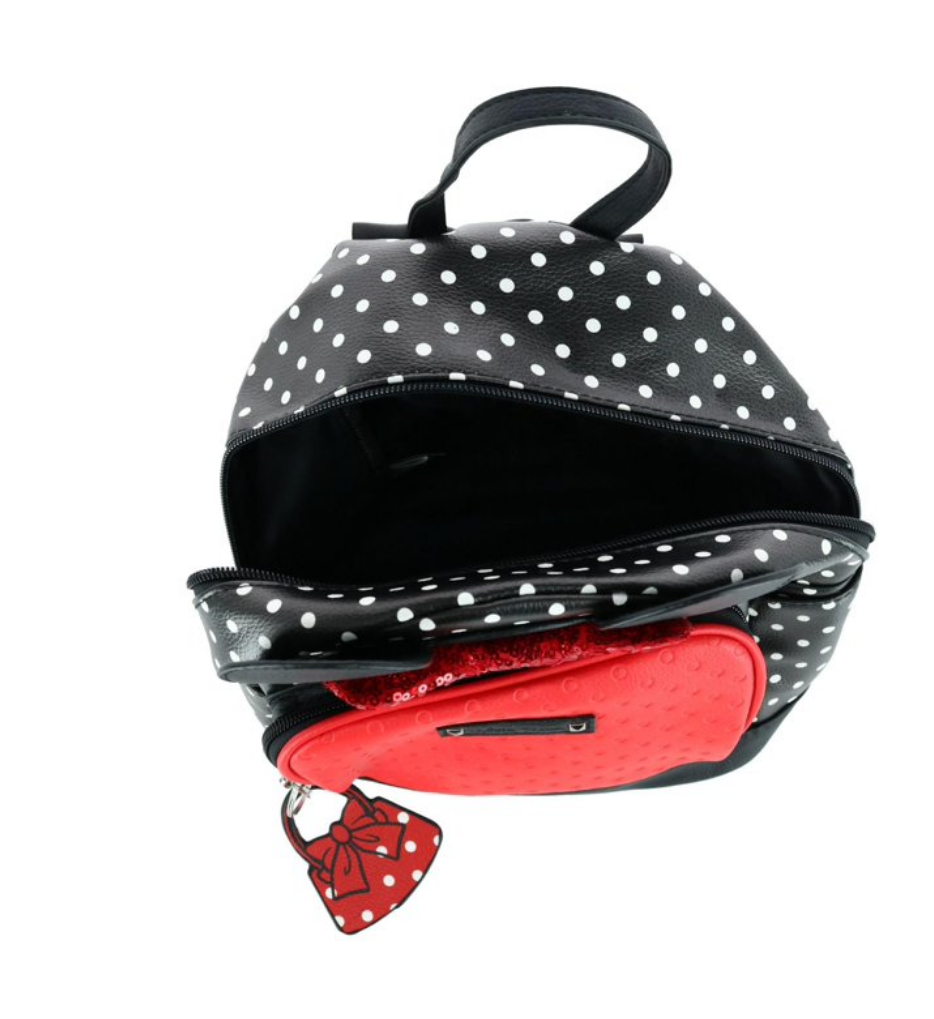 Disney Minnie Mouse Polka Dots Mini Deluxe Backpack with Pocket - 10 Inch