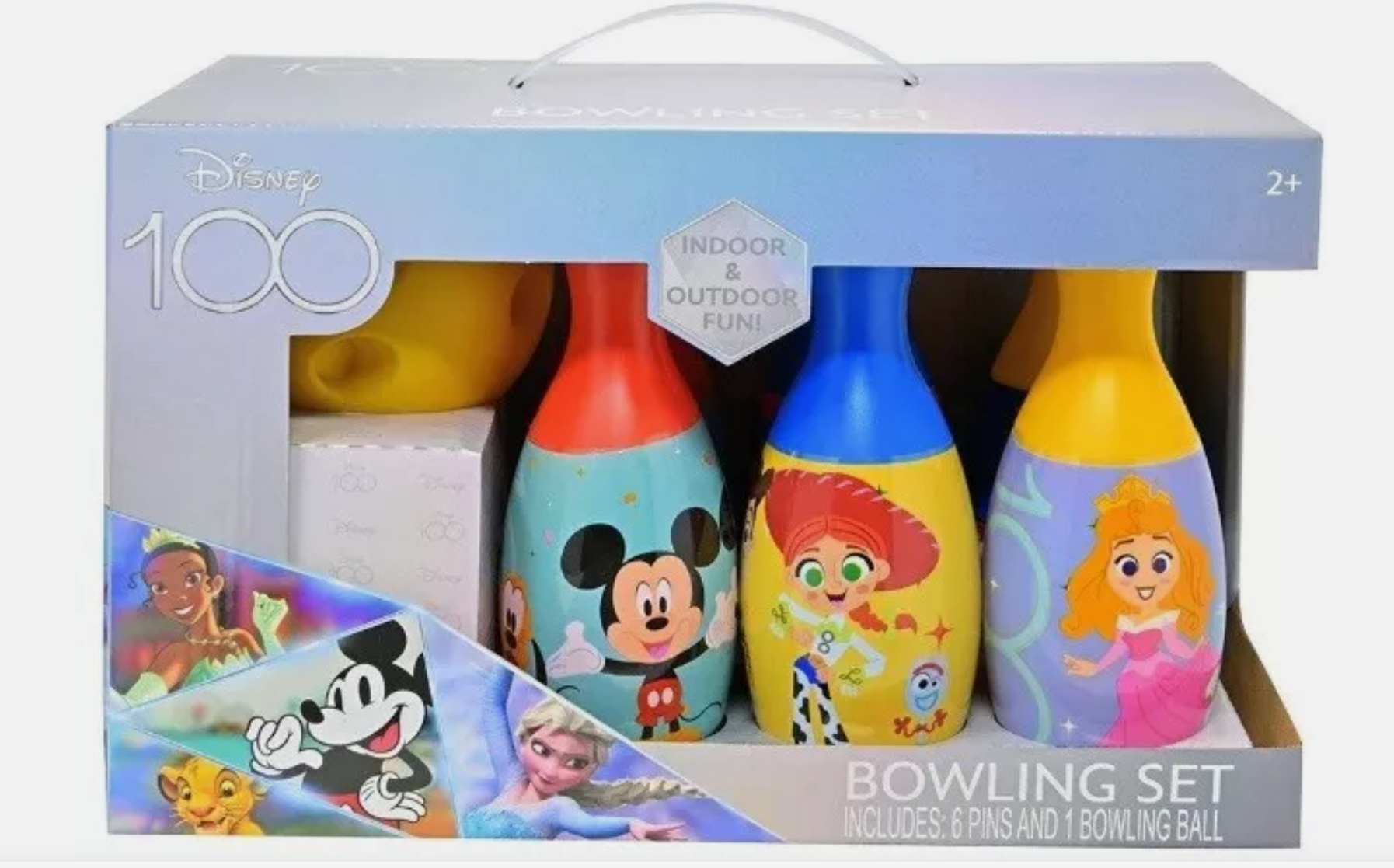 DISNEY 100 BOWLING SET AGES INDOOR OR OUTDOOR MICKEY MOUSE