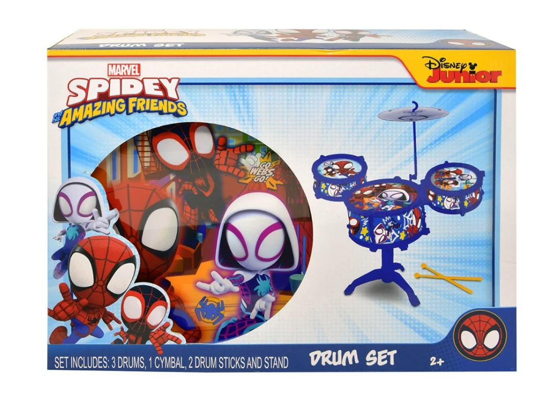 Marvel Spidey and His Amazing Friends Drum Set for Kids