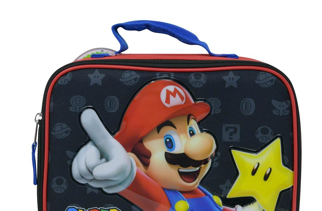 Super Mario Rectangle Lunch Bag, Small, Black