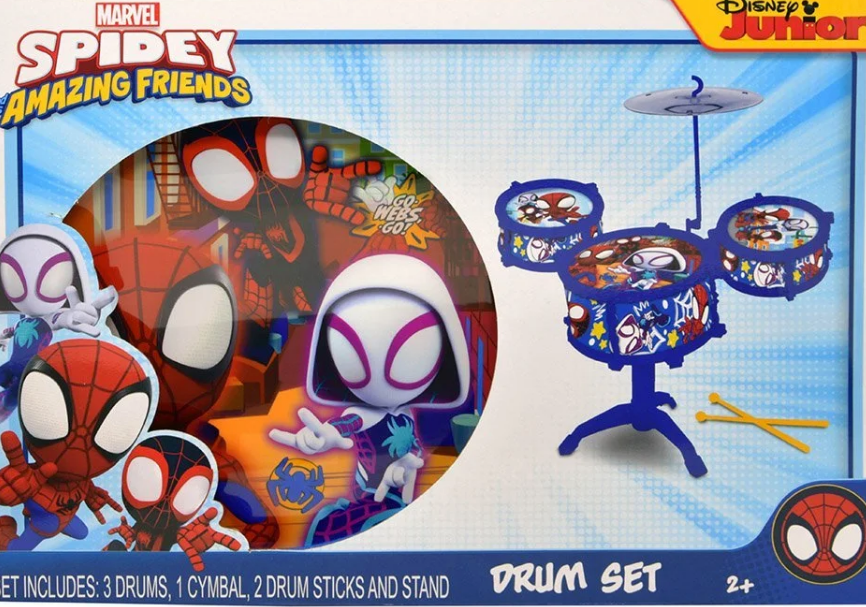 Marvel Spidey and His Amazing Friends Drum Set for Kids