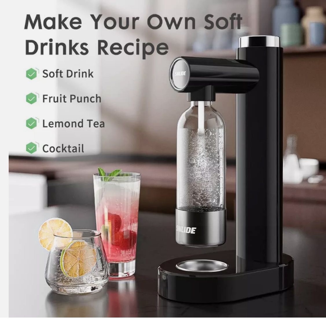 SNLIDE Soda Maker, Soda Water Machine with 1L BPA Free