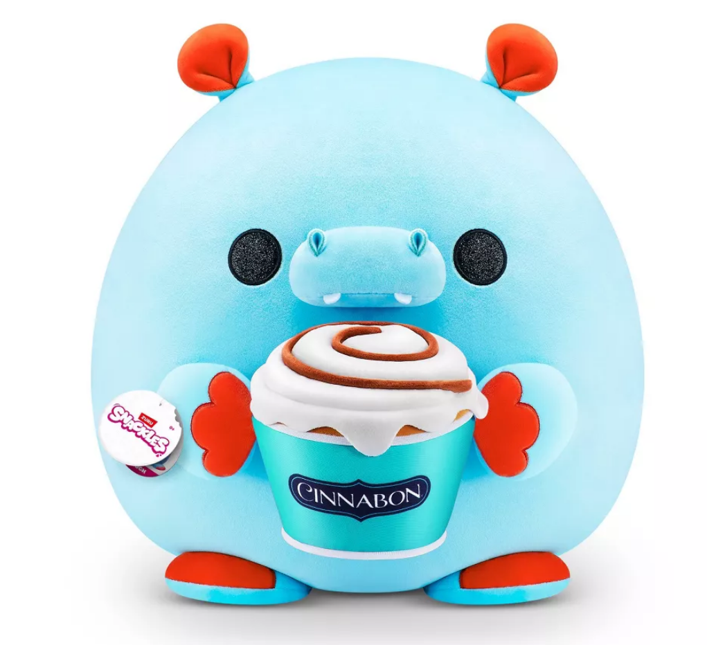 Snackles Series 1 Plush Hippo and Cinnabon 14''