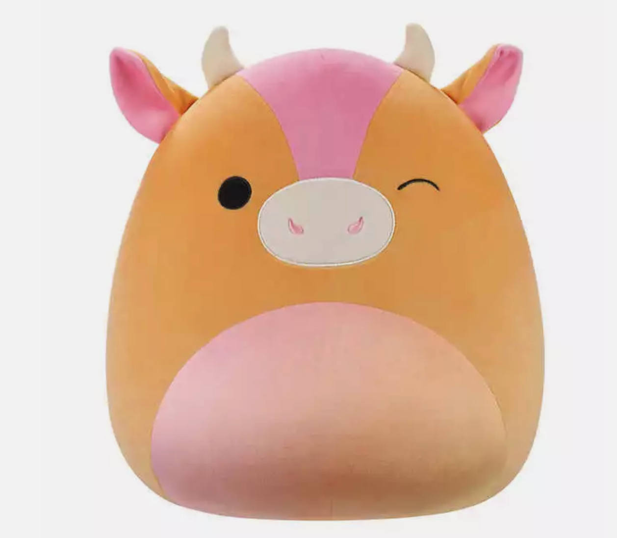 Squishmallows Adjani The Sunset Cow Yellow Pink Plush Toy 16” Winking Face