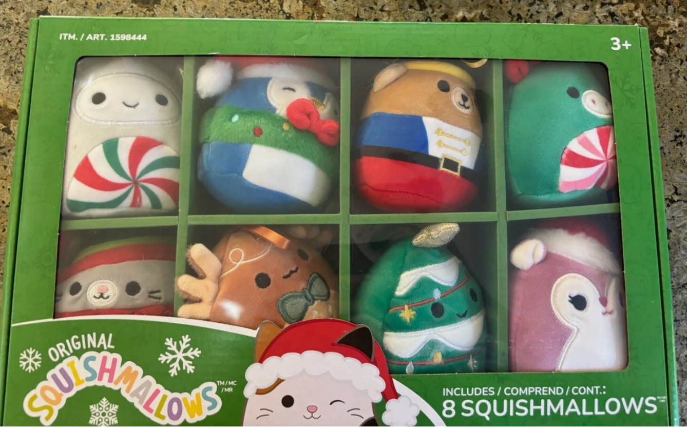 Original Squishamllow Christmas Ornament 8PK # 5407