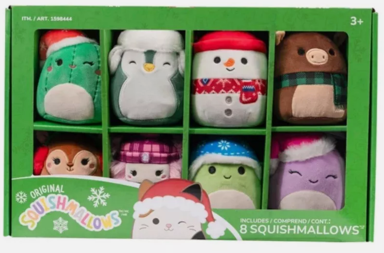 Original Squishamllow Christmas Ornament 8PK # 5384