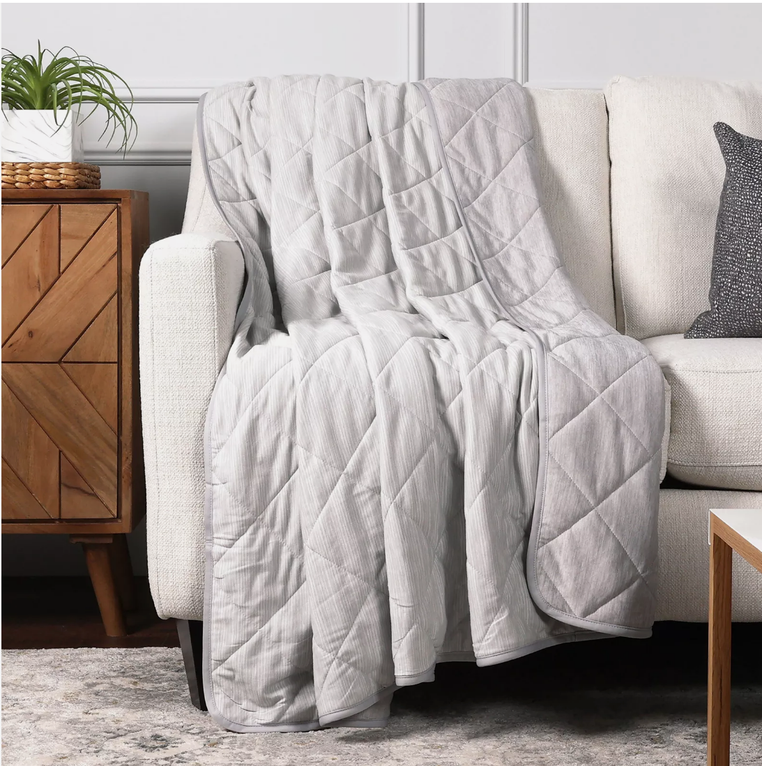 Life Comfort Cooling Throw Blanket - Reversible - 60 x 70 - Grey