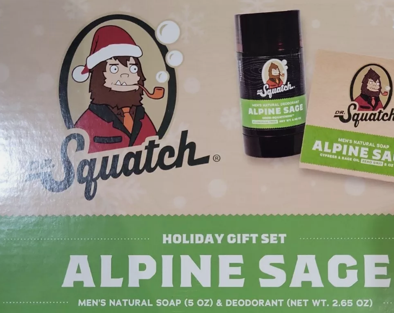 DR. SQUATCH ALPINE SAGE SOAP & DEODORANT HOLIDAY GIFT SET