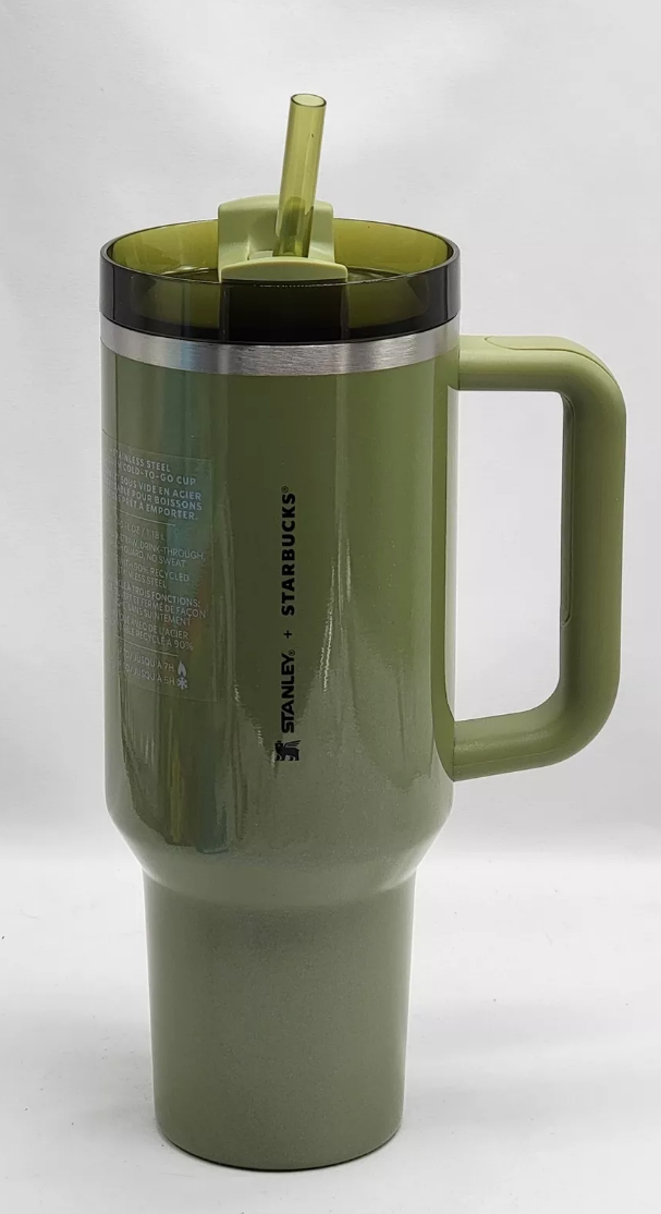 STARBUCKS x STANLEY Olive Green 40OZ Vacuum Seal Cup Fall 2024