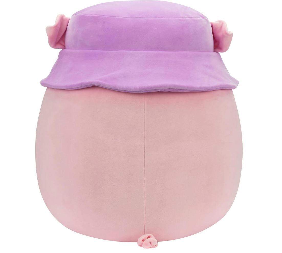 Squishmallows 7.5"" Peter The Pig with Hat, Medium, Pink