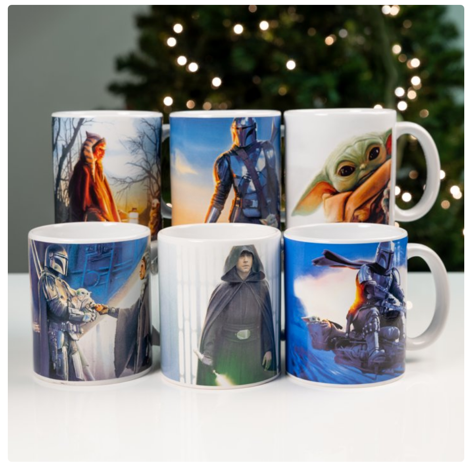 Star Wars 2022 Limited Edition Collectors Mandalorian 6 Mug Set