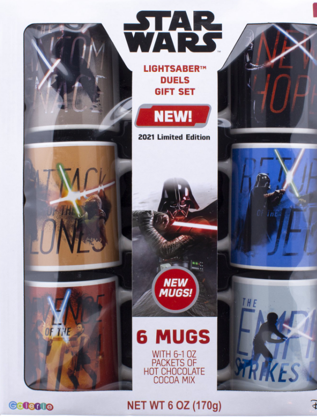 Galerie Star Wars Light Saber Mug Gift Set, Hot Cocoa Mix, 6 Count