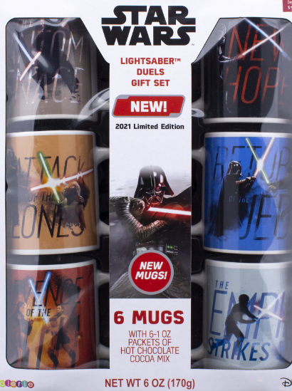 Galerie Star Wars Light Saber Mug Gift Set, Hot Cocoa Mix, 6 Count