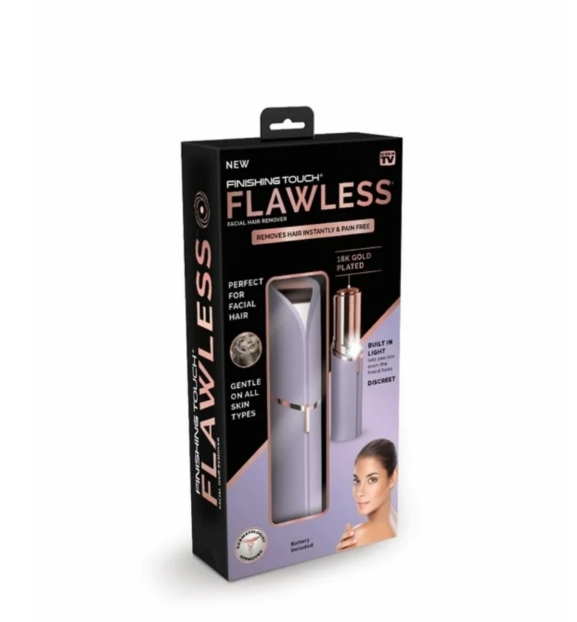 Finishing Touch Flawless, Original Facial Hair Remover, 18K Gold Plated, Lavender, As Seen on TV