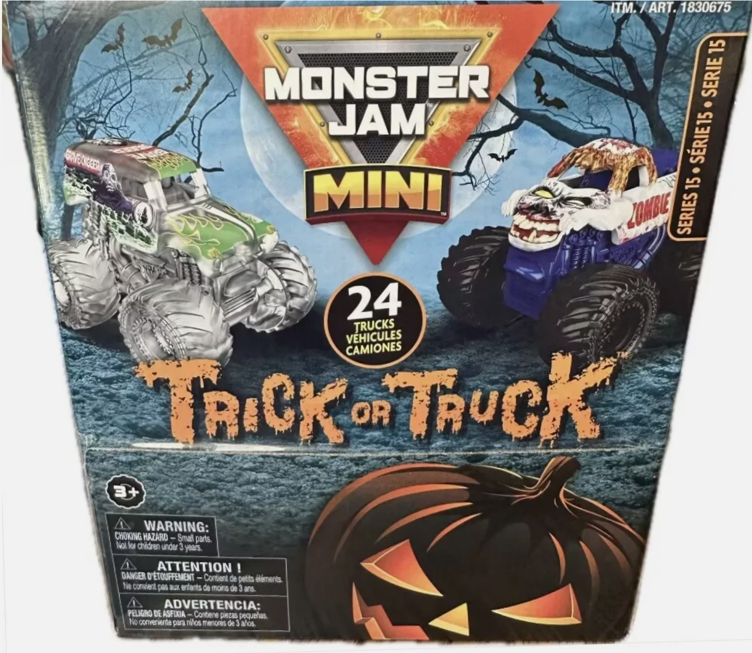 Monster Jam Mini Trick or Truck Box- 24 Mini Trucks Series 15