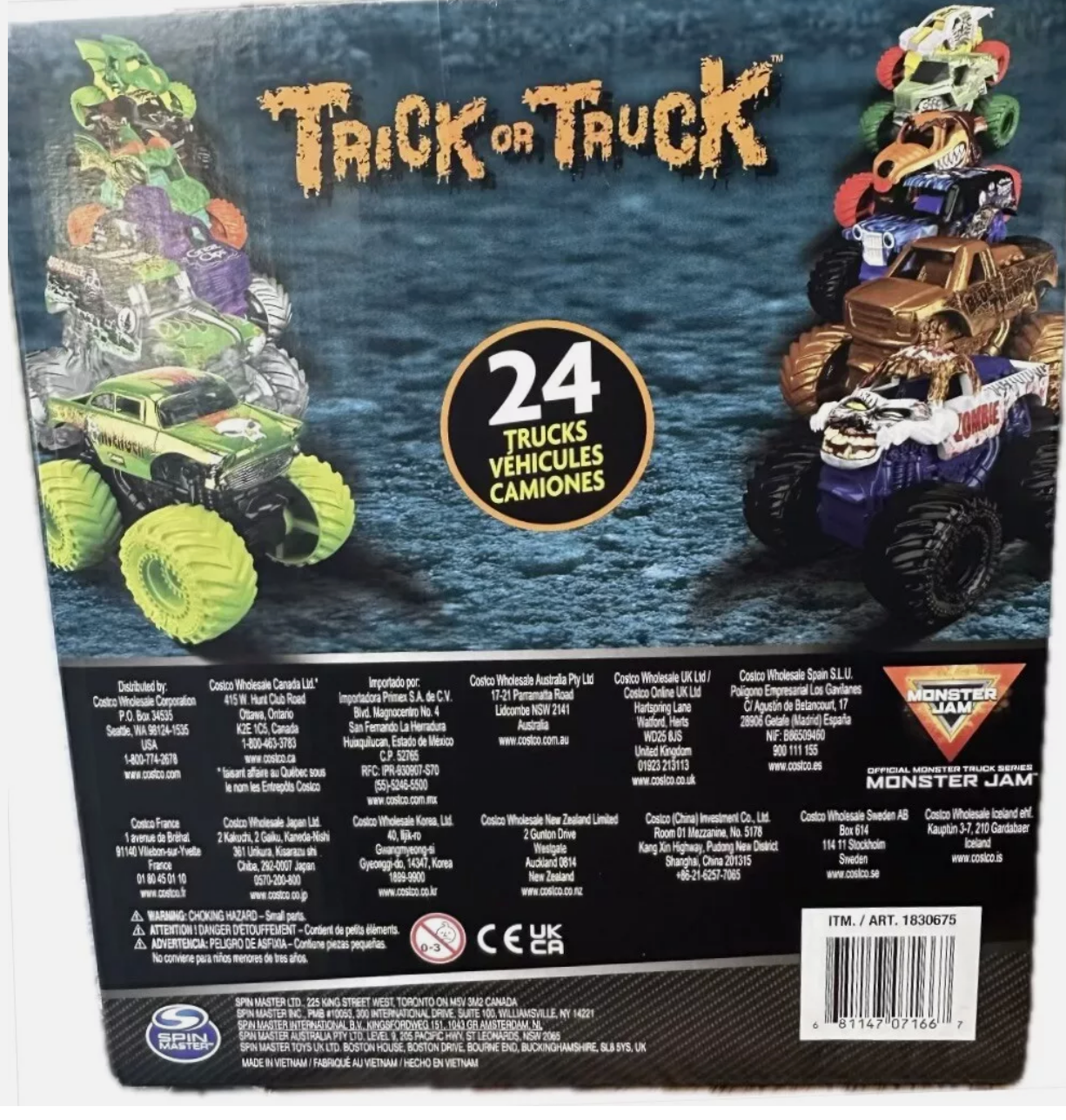 Monster Jam Mini Trick or Truck Box- 24 Mini Trucks Series 15