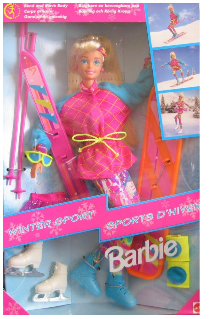 Vintage Barbie Winter Sport Bend and Move Body Doll 1994 Mattel #13516