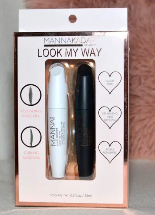 Manna Kadar Look My Way Curling & Volumizing Mascara Duo Gift Set .68 Fl oz