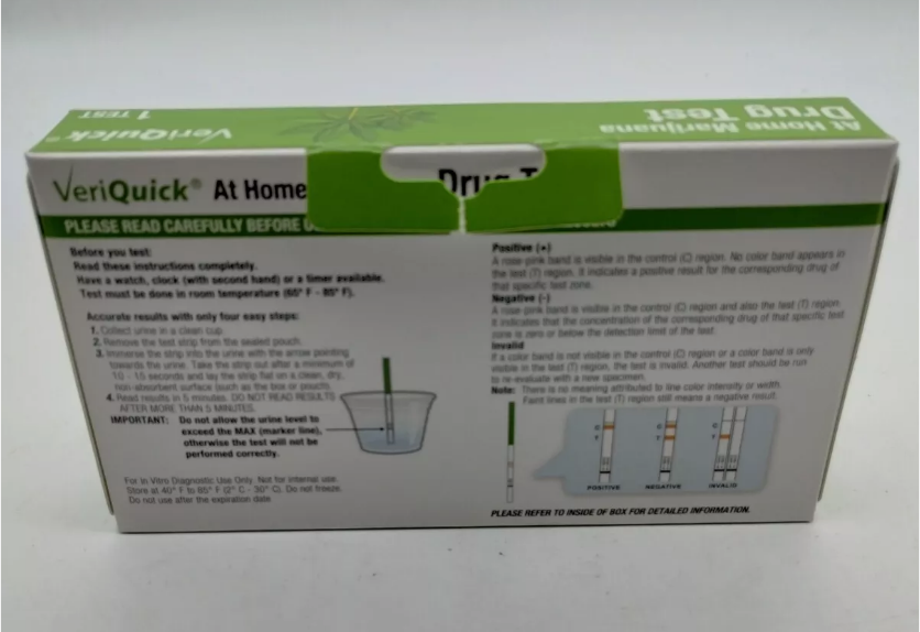 DRUG TEST At Home Marijuana VeriQuick Drug Test Easy to Use