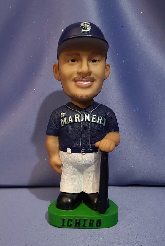 Genuine Hand Painted Ichiro Suzuki Bobblehead Doll Seattle Mariners Baseball