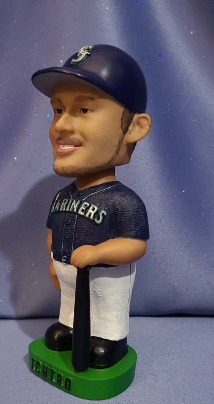 Genuine Hand Painted Ichiro Suzuki Bobblehead Doll Seattle Mariners Baseball