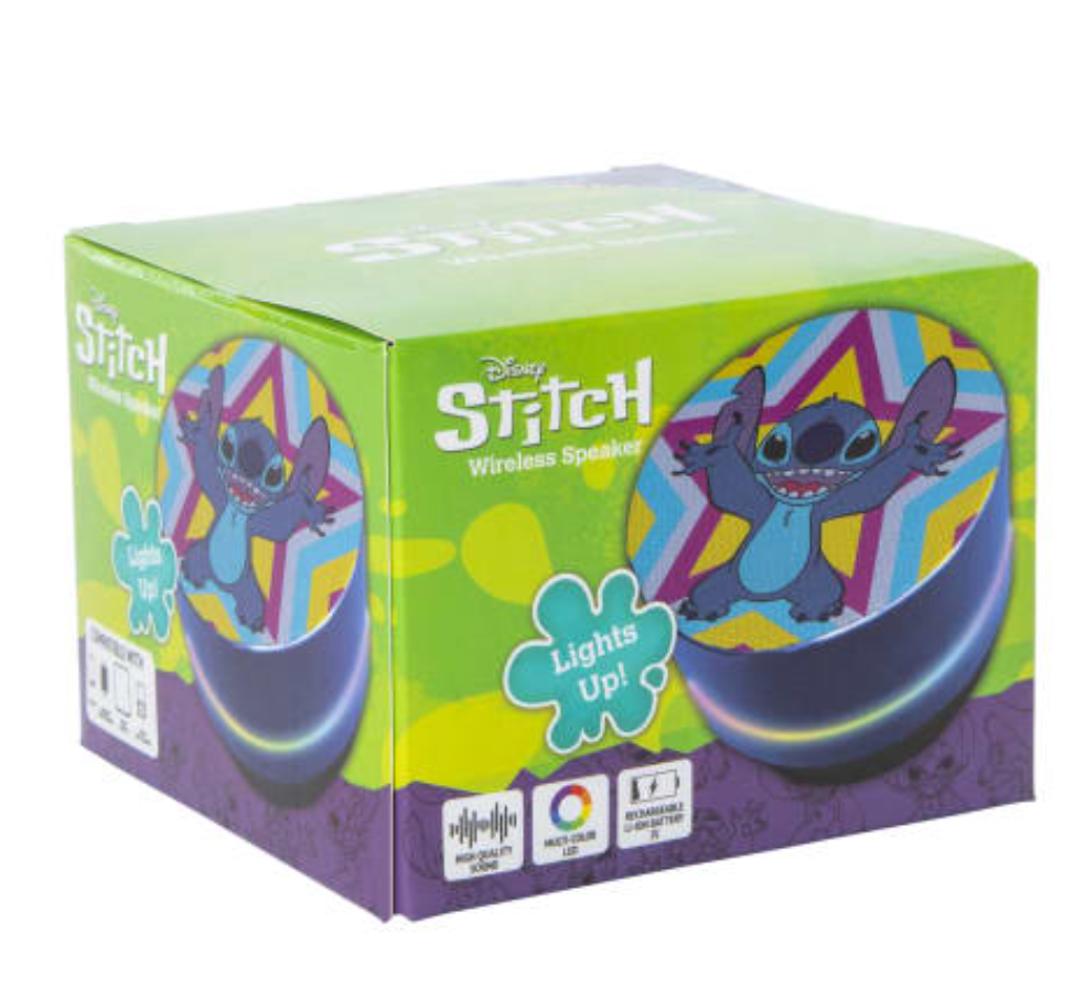 Disney Lilo & Stitch Light Up Wireless Puck Speaker