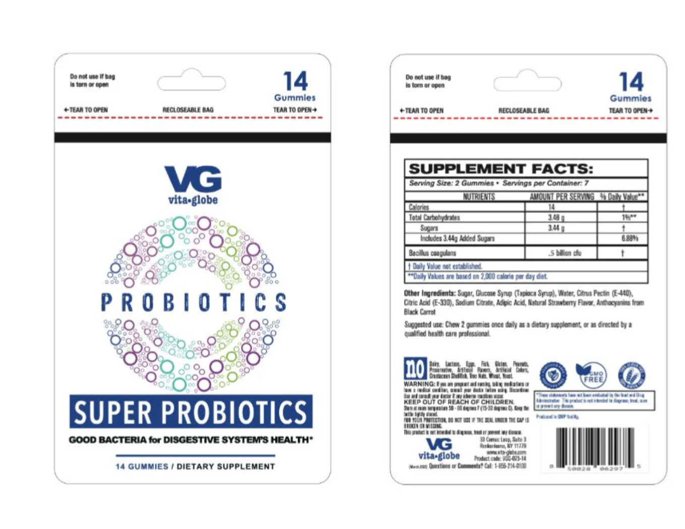 Super Probiotics Gummy Vitamin Pouches