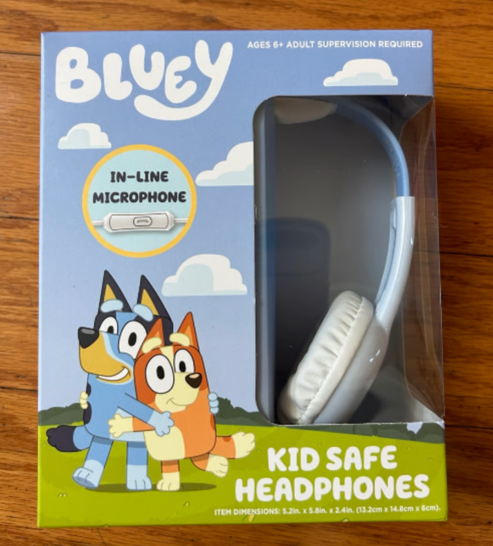 wireless headphones Bluey Kid Safe Headphones with/Inline Microphone