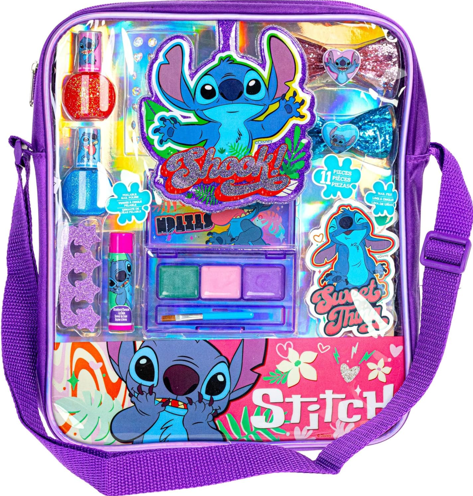 Disney Stitch Makeup Filled Shoulder Bag