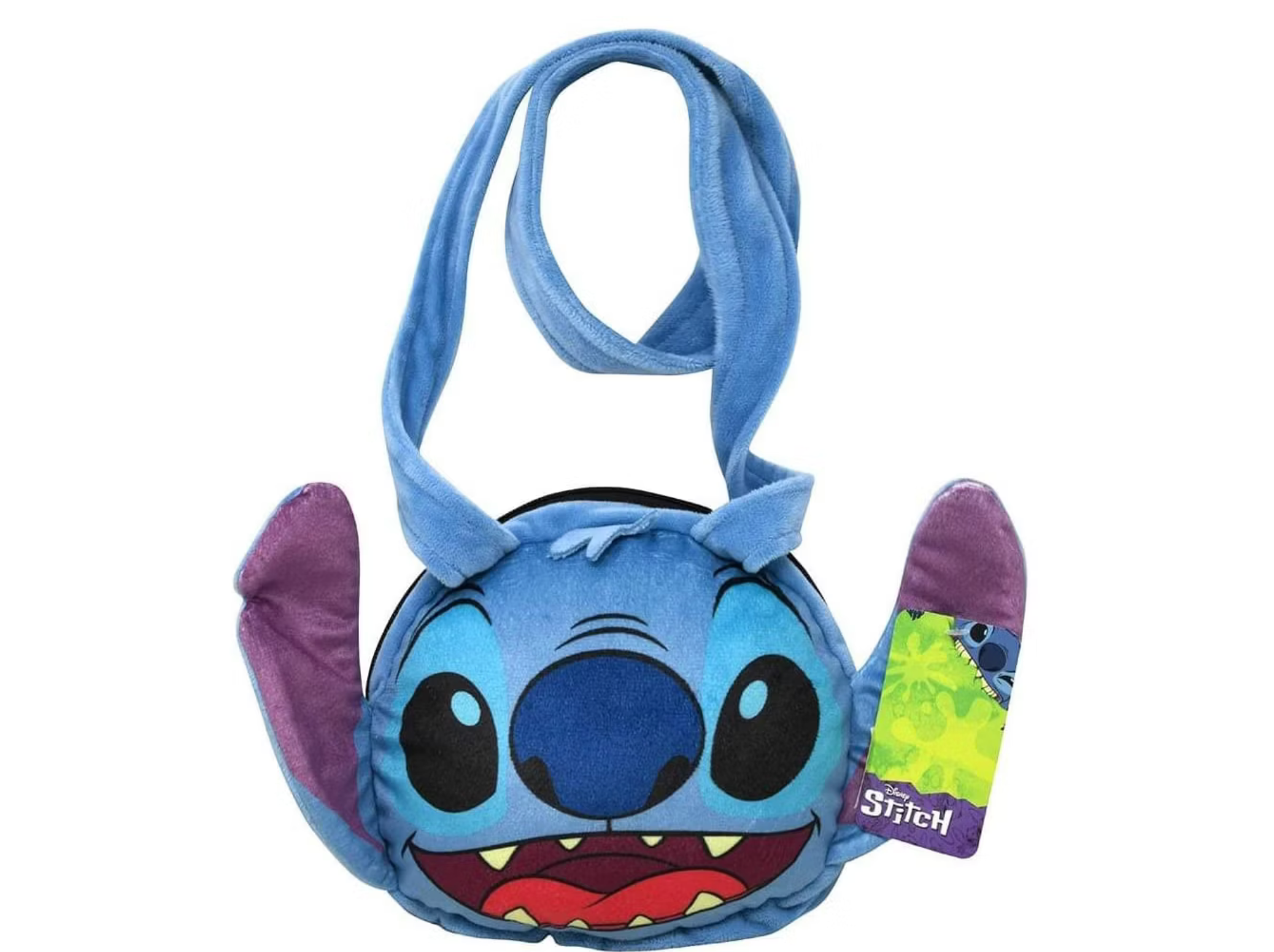 Disney Stitch Head Shaped Plush Shoulder Bag