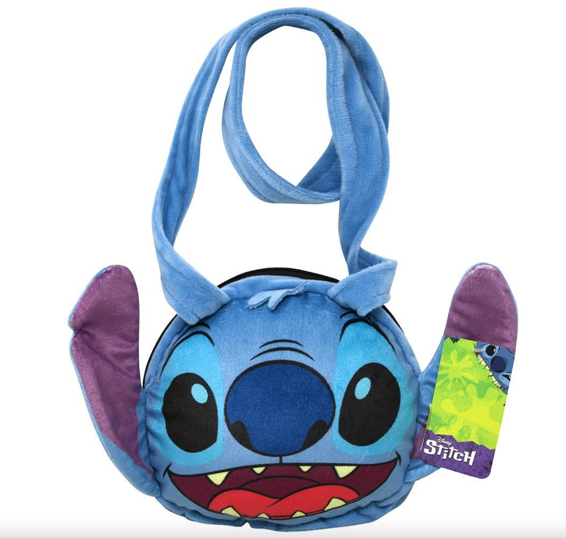 Disney Stitch Head Shaped Plush Shoulder Bag