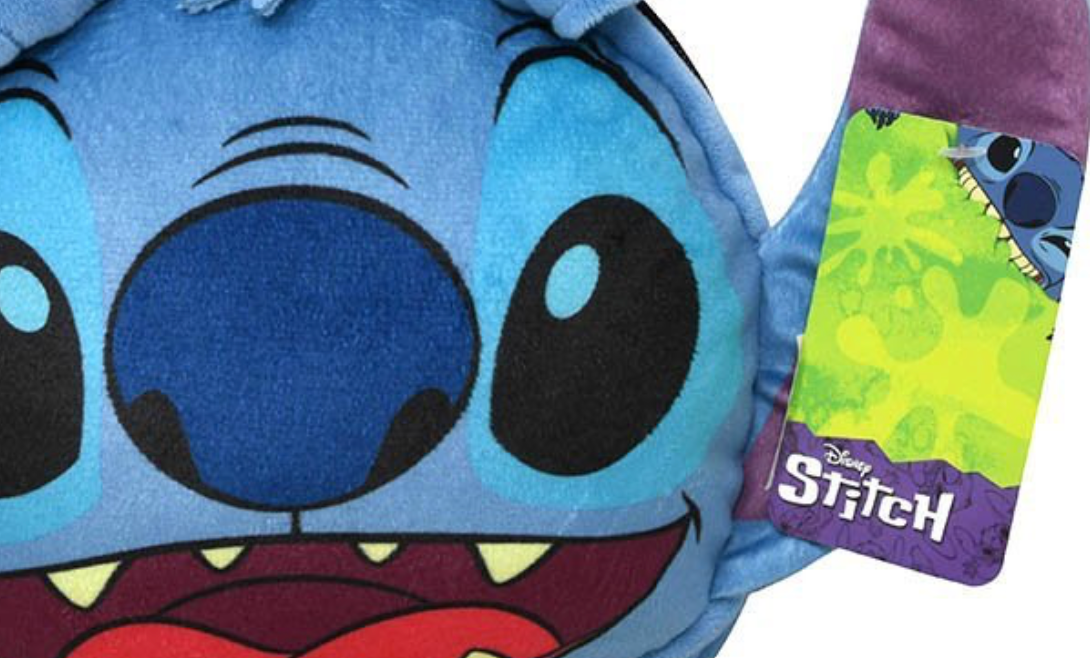 Disney Stitch Head Shaped Plush Shoulder Bag