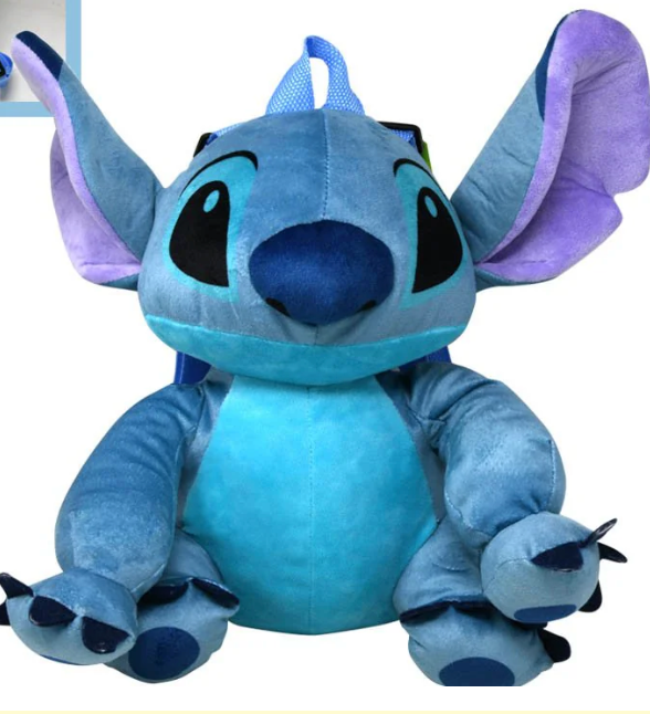 Disney Stitch Full Body Plush Backpack 12" w/Ears Sitting