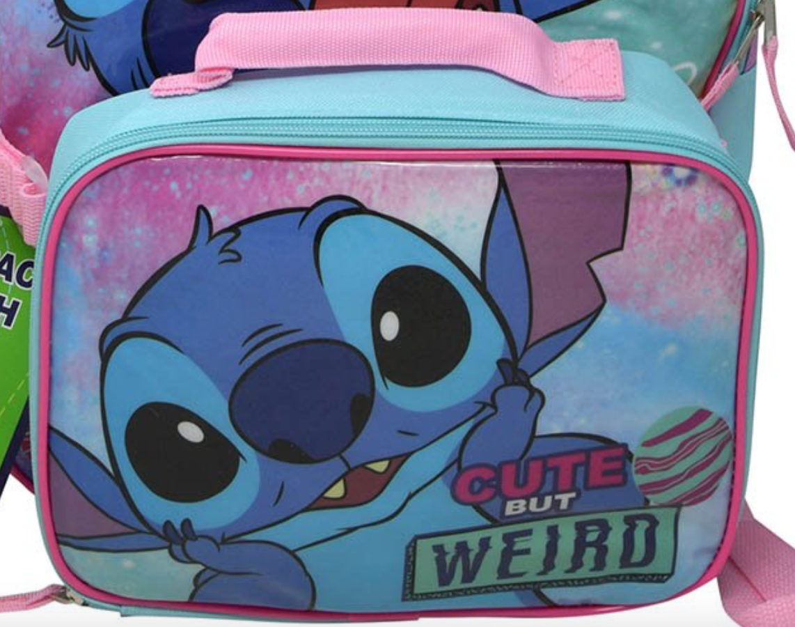 Stitch 16" Backpack with Rectangle Lunch Bag