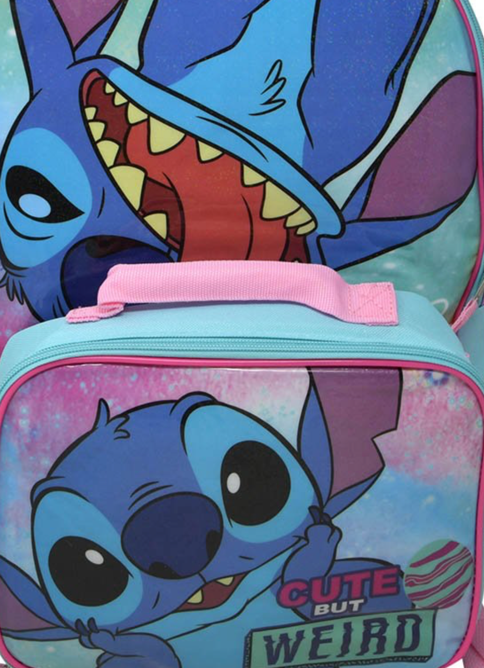 Stitch 16" Backpack with Rectangle Lunch Bag