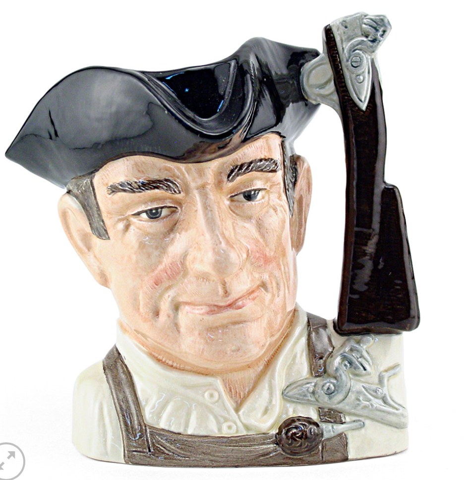 Vintage 1962 Doulton & Co. Limited Small Toby Jug,Williamsburg Coll., Gunsmith, D6580 