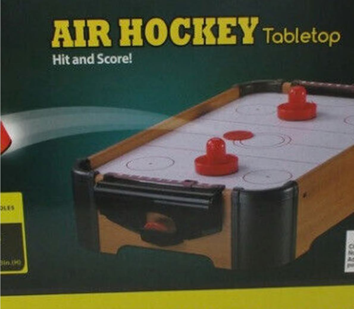 Real Wood Games Tabletop Air Hockey