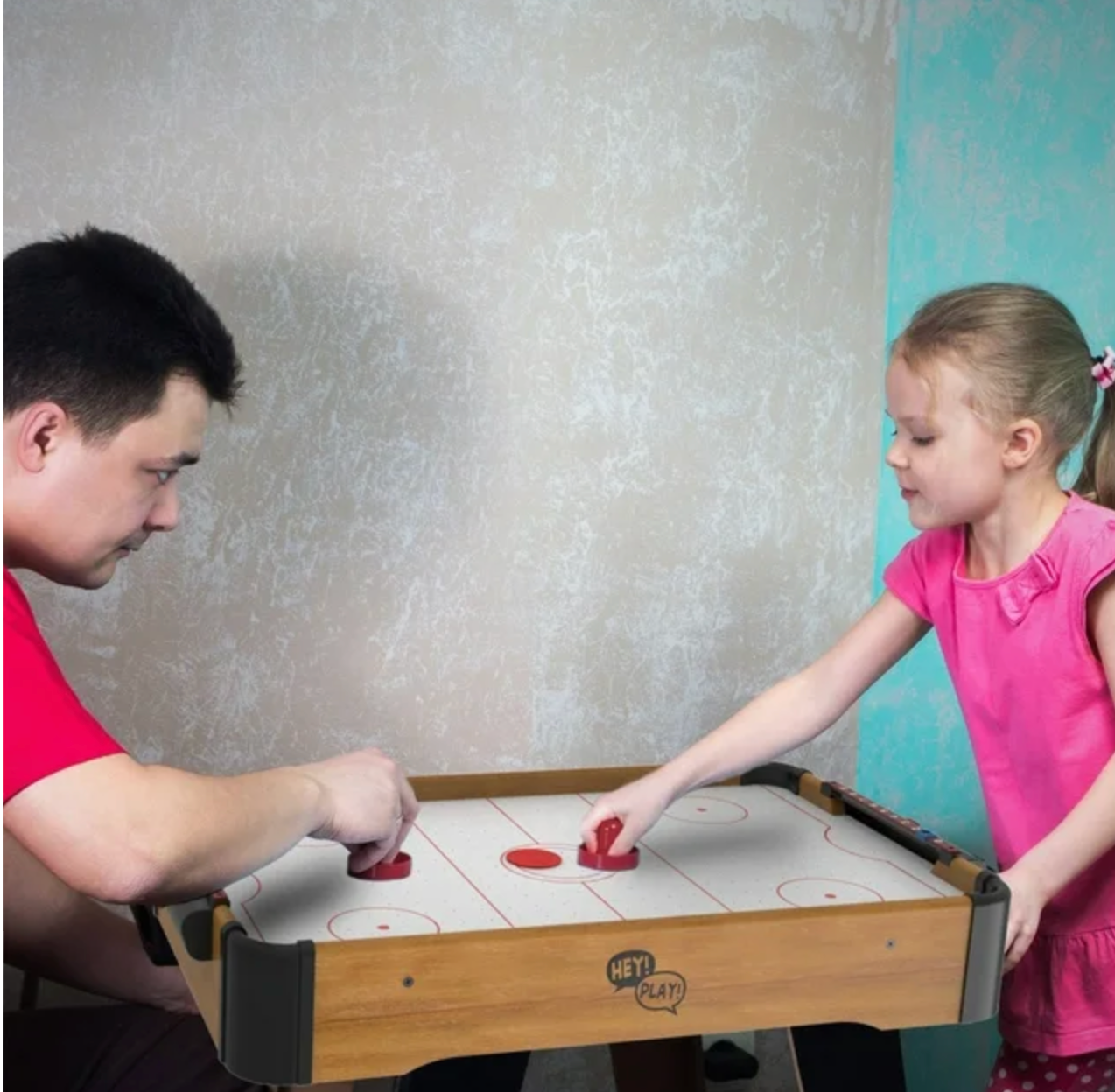 Real Wood Games Tabletop Air Hockey