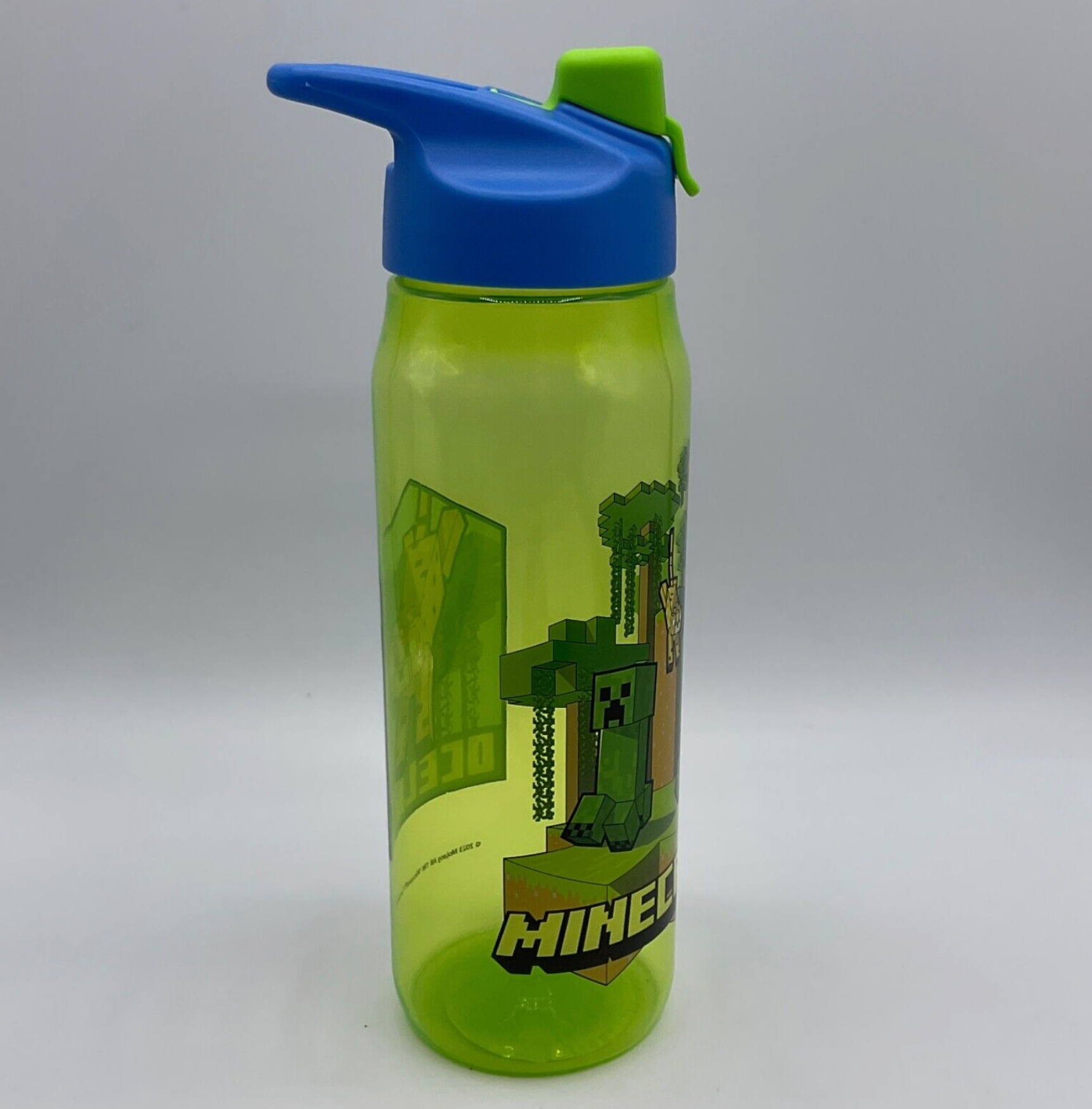 Minecraft Sip Water Bottle Carry Loop Designs Zak Sip Bottles 20 oz Ocelot Green