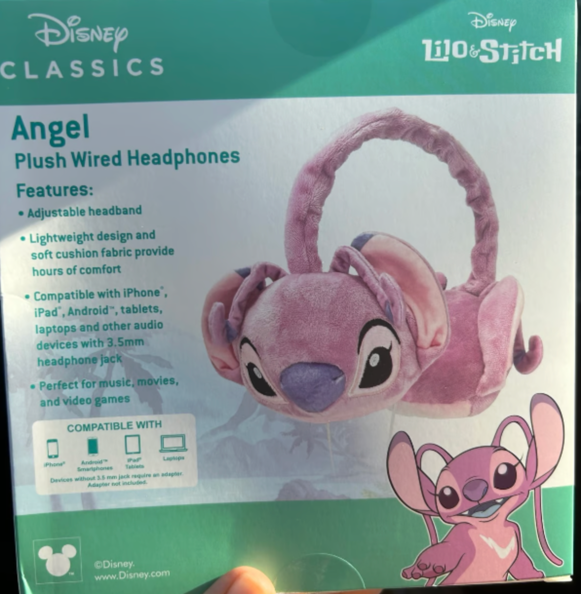 Disney Classics Angel Plush Wired Headphones