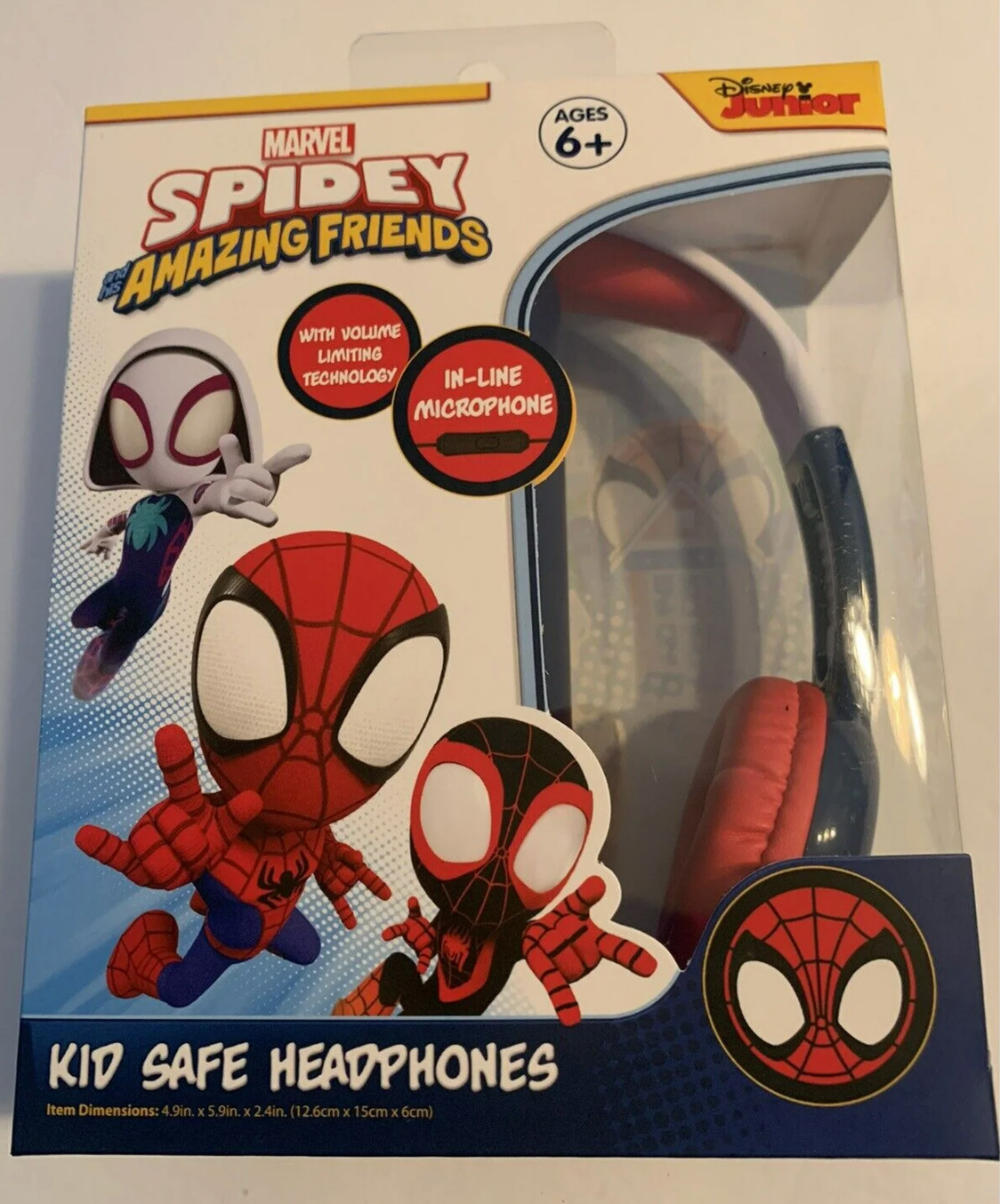 Disney Junior Marvel Spidey And His Amazing Friends Kid Safe Headphones