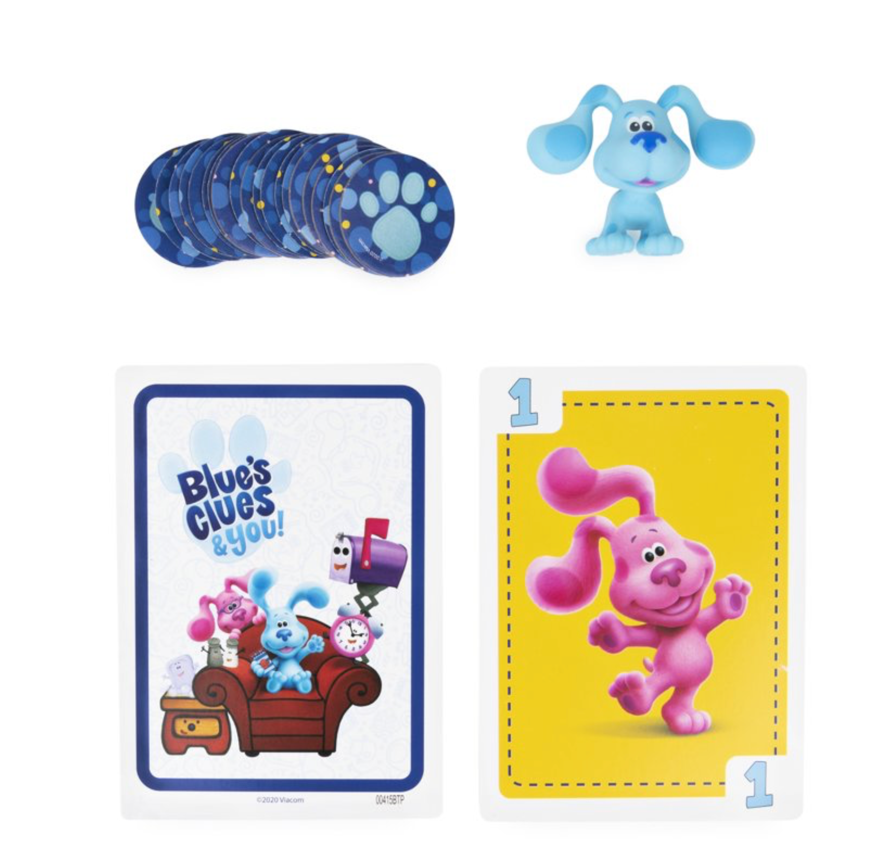 Nickelodeon Blue's Clues Card Game with Figure, for Families and Kids Ages 3 and up