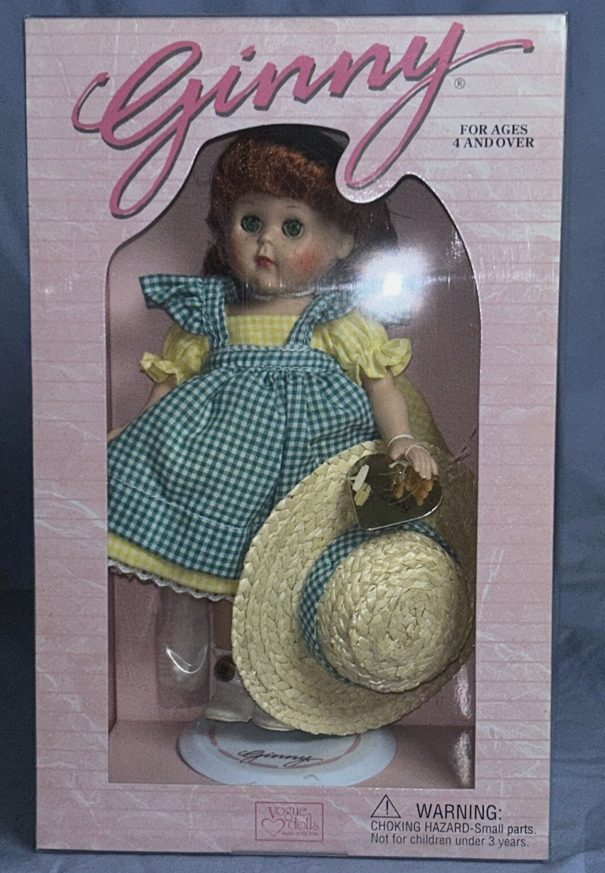 Ginny Country Fair 8" Poseable Doll with Stand 1995 Vogue Dolls